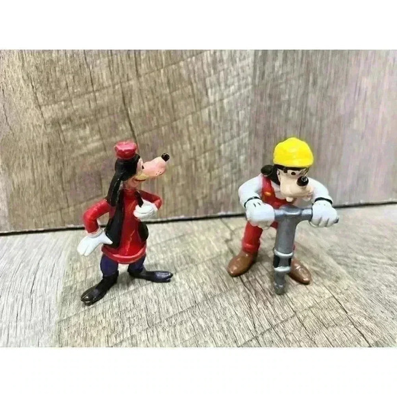 Vtg Marx Disney Fun Pals Goofy & Applause PVC Jack Hammer Construction Lot Of 2 - Picture 3 of 5